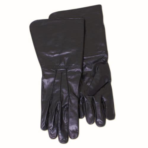 Leather Gauntlets Black Leather