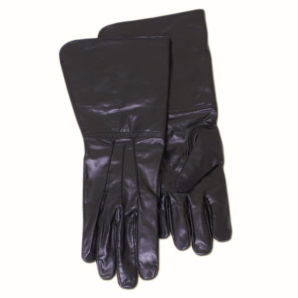 Leather Gauntlets Black Leather