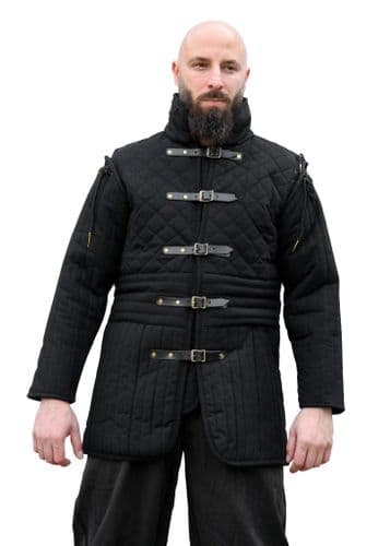 Long Gambeson with Detachable Sleeves and Leather (1)