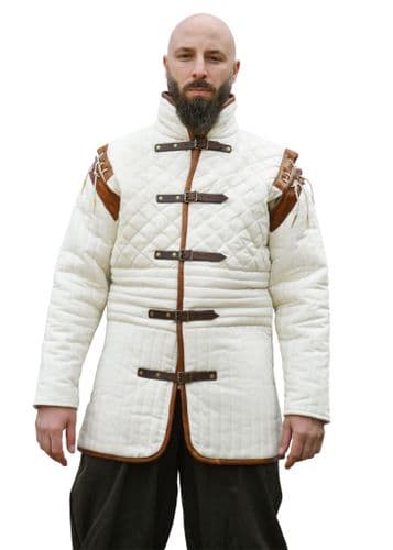 Long Gambeson with Detachable Sleeves and Leather