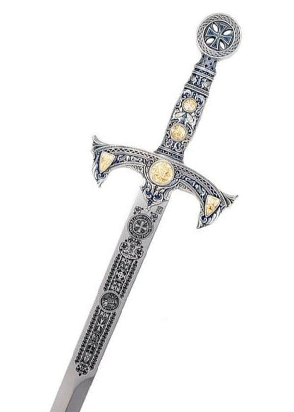 Marto- Templar Sword with Silver/Blue Contrasts