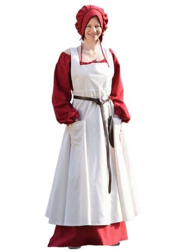Medieval Apron, Ruth, Natural Coloured- One Size