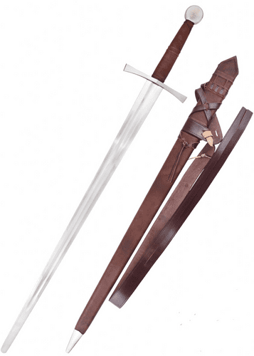 Medieval Bastard Sword with Scabbard, 15th Century