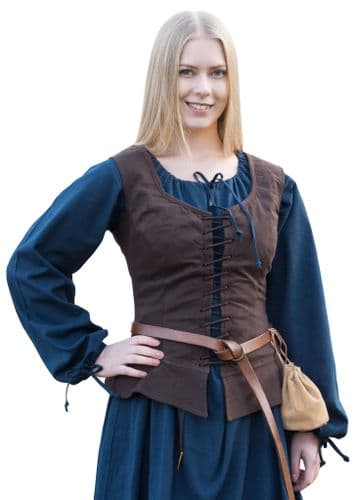 Medieval Bodice "Tilda" Brown or Black