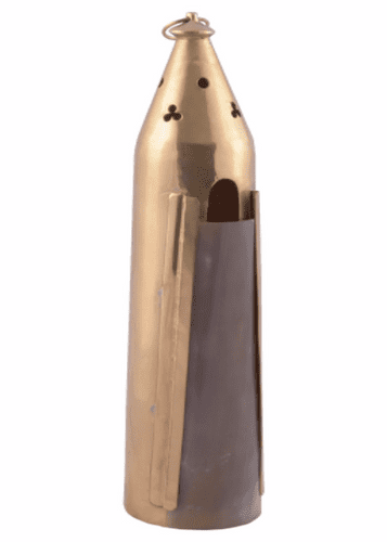 Medieval Brass Lantern With Horn Window