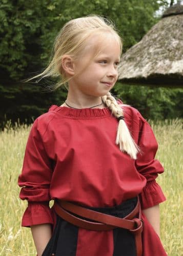 Medieval Child's Blouse Helena , Red or Natural