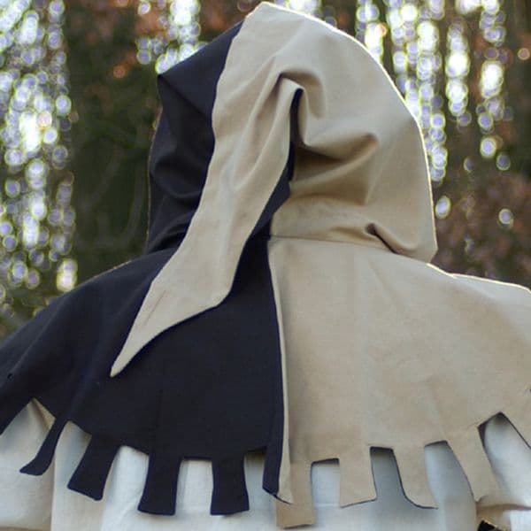 Medieval Cowl Hood,  Various Colours