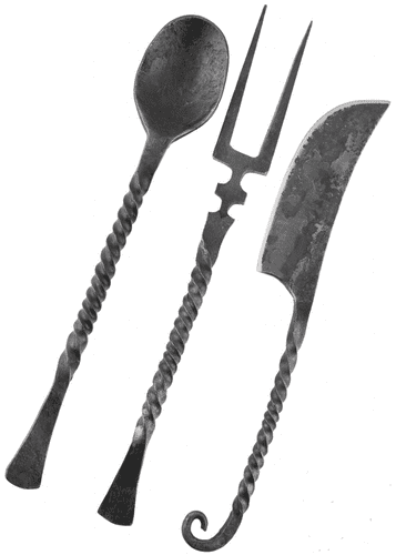 Medieval Cutlery Set Hand Forged