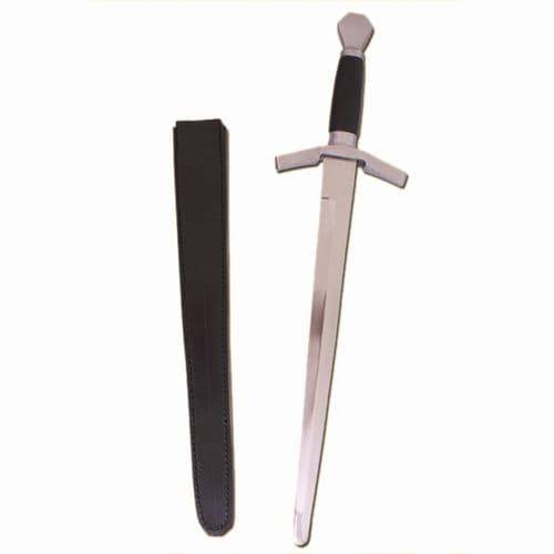 Medieval Dagger with Leather Scabbard, Battle Ready