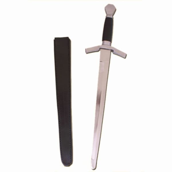 Medieval Dagger with Leather Scabbard, Battle Ready