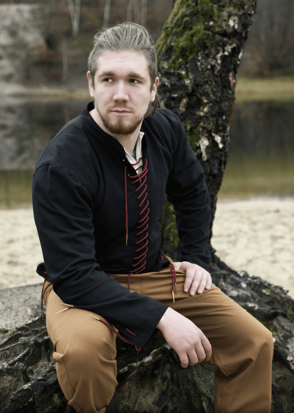 Medieval Doublet with Braided Cords