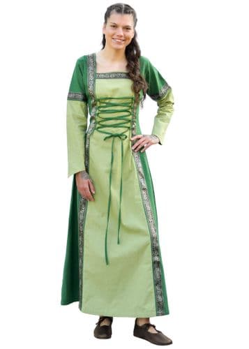 Medieval Dress Green/Washed Green