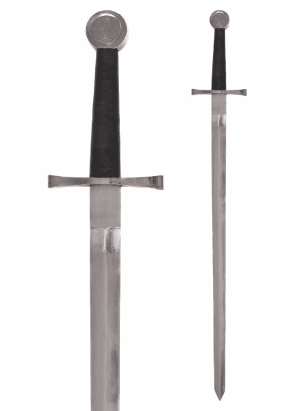 Medieval One Handed Sword, Disc-Shaped Pommel, Steel