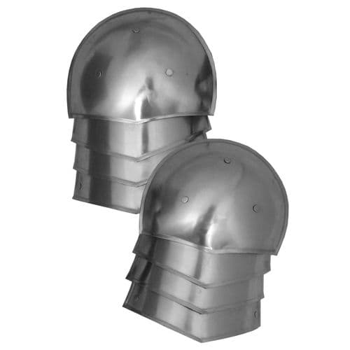 Medieval Spaulders, , 1.6mm Steel, Pair