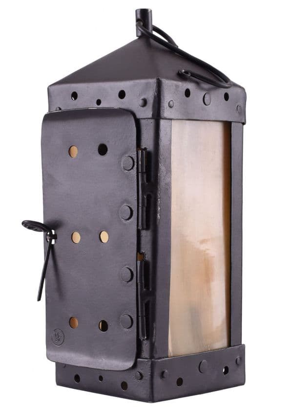 Medieval Square Lantern With Horn Windows