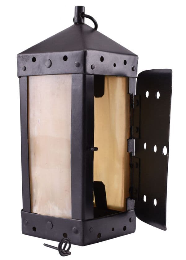 Medieval Square Lantern With Horn Windows
