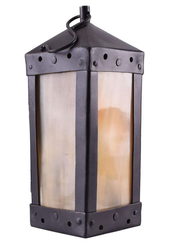 Medieval Square Lantern With Horn Windows