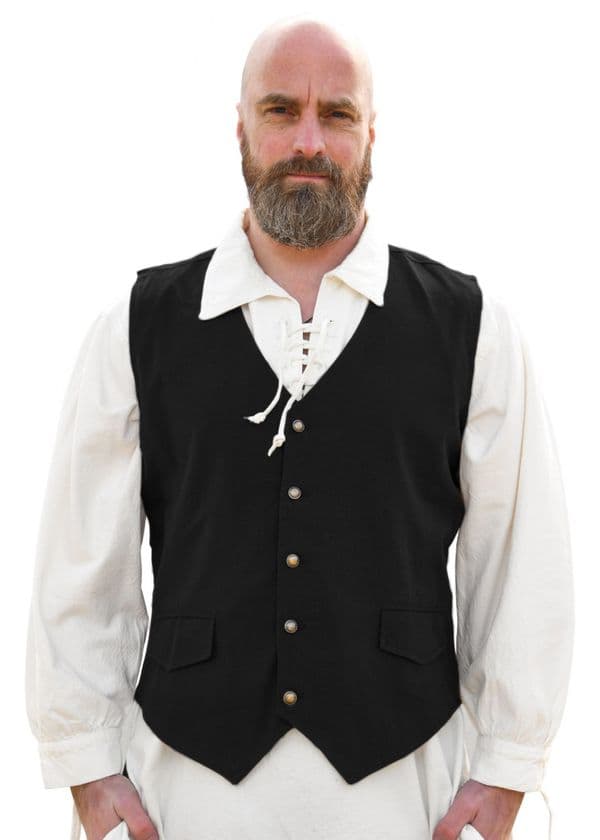 Medieval Waistcoat- Brown or Black