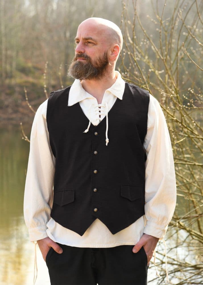 Medieval Waistcoat- Brown or Black