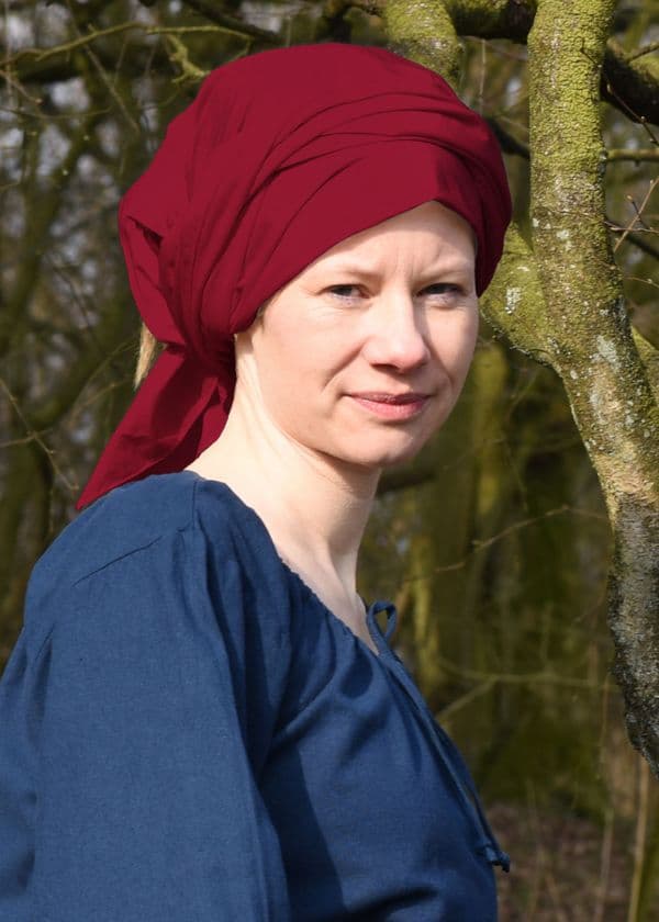 Medieval Wimple, Headscarf- Natural Coloured