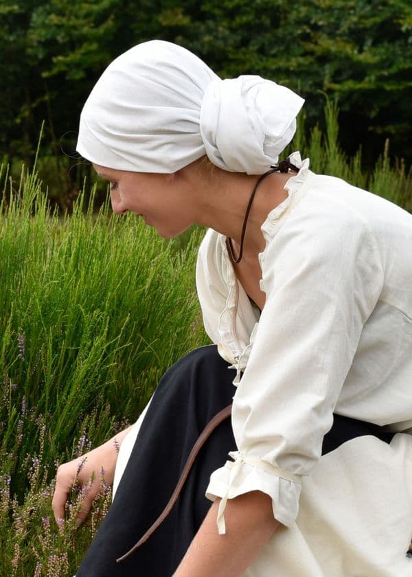 Medieval Wimple, Headscarf- Natural Coloured