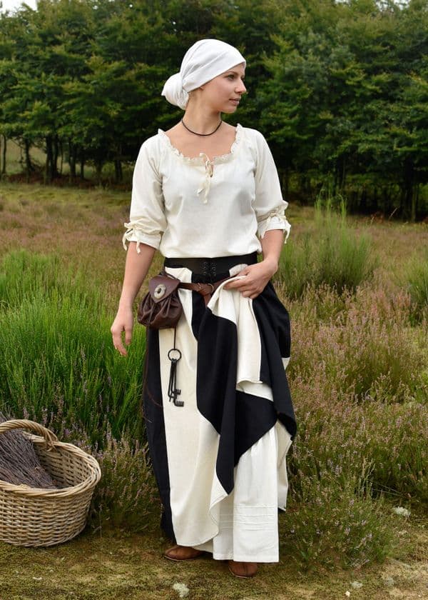 Medieval Wimple, Headscarf- Natural Coloured