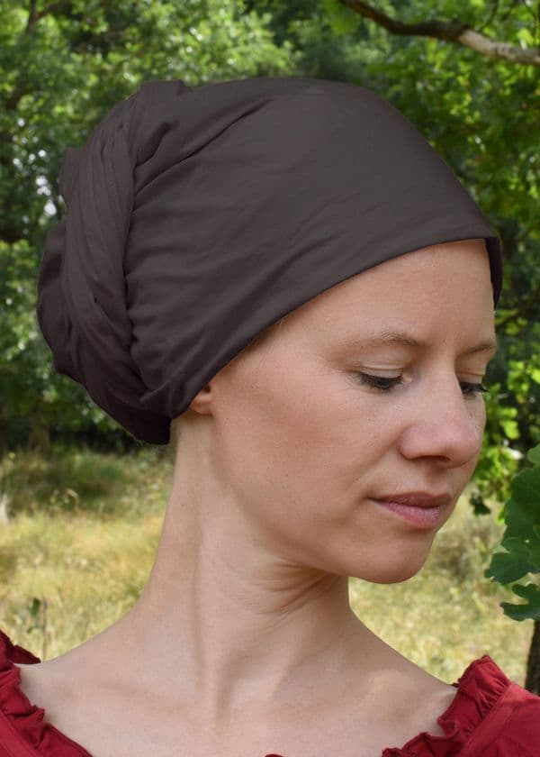Medieval Wimple, Headscarf- Natural Coloured