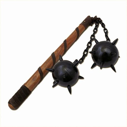 Morning Star, Two Balls, Long Grip with Chain