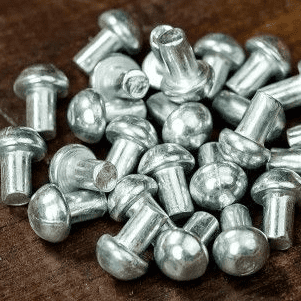 Pack of 25 Short Steel Dome Head Rivets