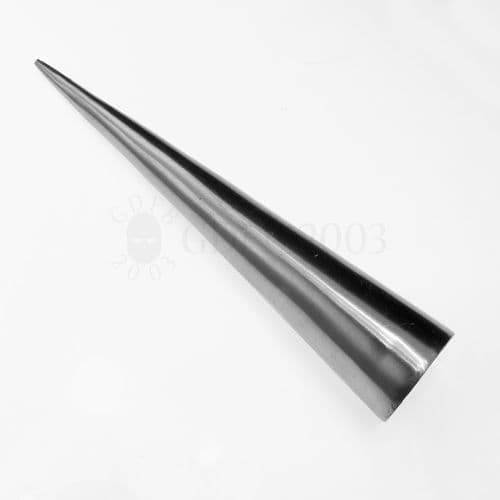 Pointed Spear End Cap from 2mm Steel, Max Diameter 2.7cm, Length Approx. 15cm