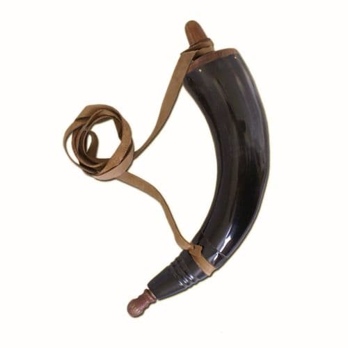 Powder Horn with Leather Straps