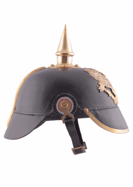 Prussian Pickelhaube Infantry 1889, Leather with Brass Fittings