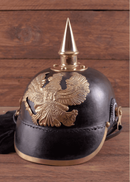Prussian Pickelhaube Infantry 1889, Leather with Brass Fittings