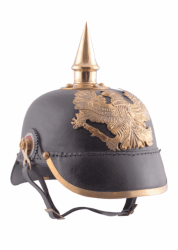 Prussian Pickelhaube Infantry 1889, Leather with Brass Fittings