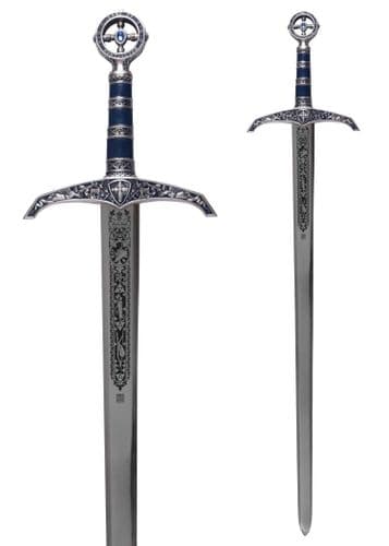 Robin Hood Sword, Silver coloured/Blue Enamelled- Marto