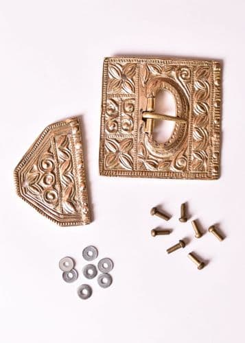 Roman Belt Buckle for Cingulum with End Fitting and Rivets