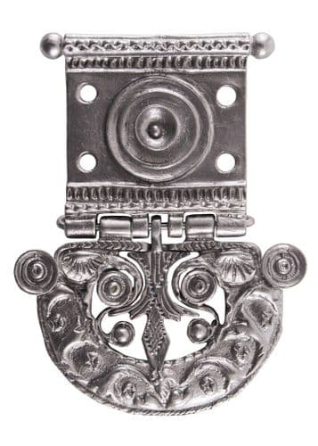 Roman Belt Buckle, Tekija Pattern, Tinned Brass