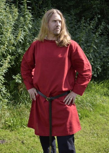 Roman Tunic, Long Sleeved, Colour Red