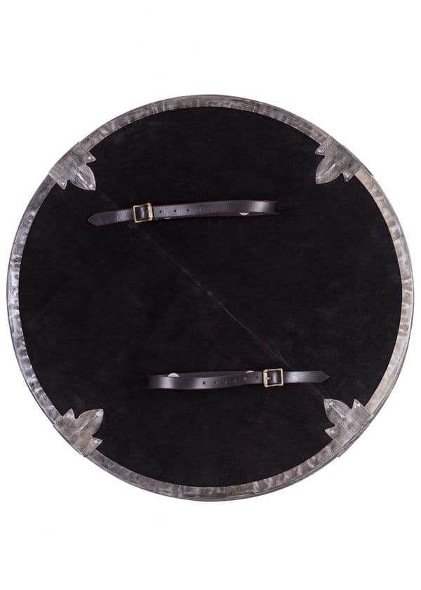 Round Wooden Shield with Steel Fittings