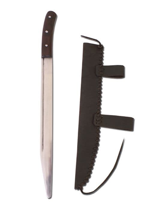 Seax Dagger, Battle Ready with Suede Leather Scabbard