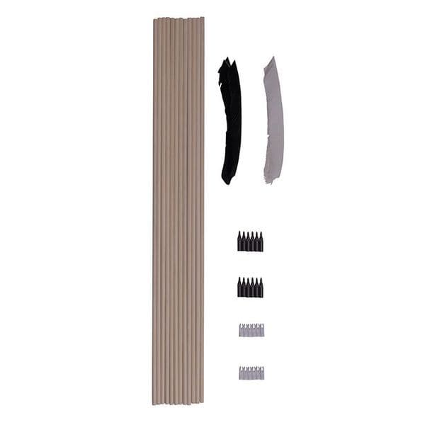 Self Construction Arrow Set, White/Black, 11/32