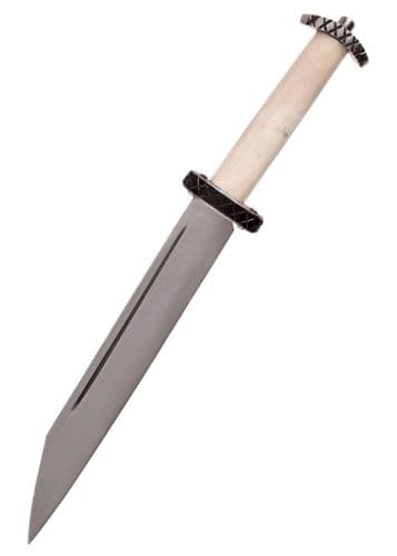 Short Seax With Bone Handle and Leather Sheath