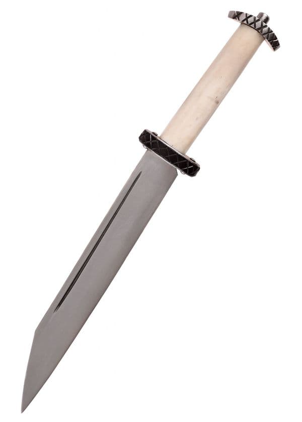 Short Seax With Bone Handle and Leather Sheath
