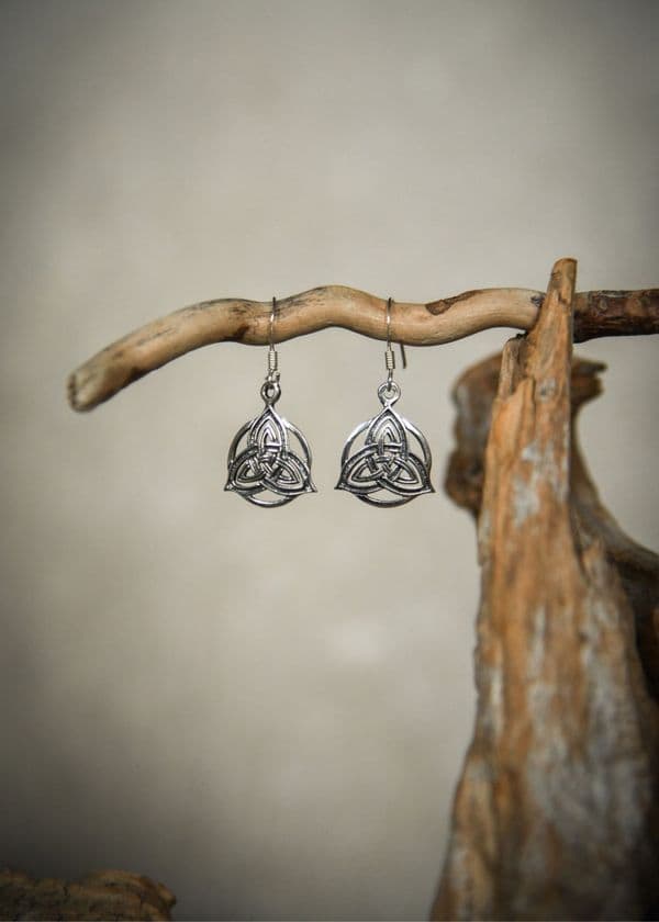 Silver Earrings- Celtic Triqueta