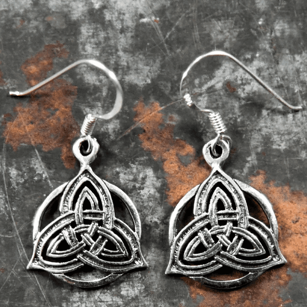 Silver Earrings- Celtic Triqueta