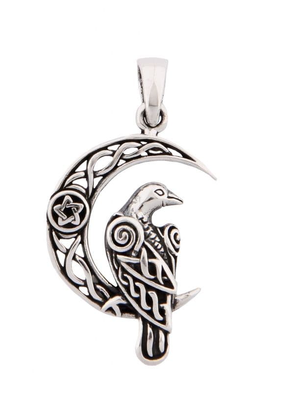 Silver Pendant - Raven