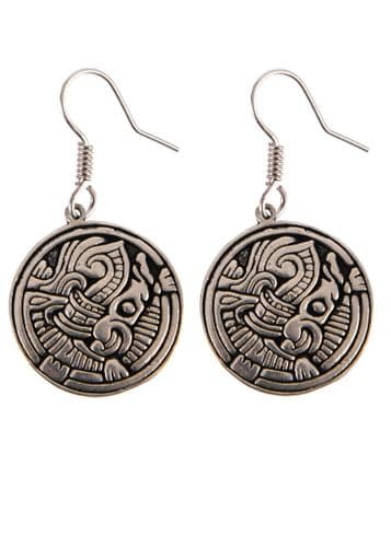 Silver Plated Earrings- Gripping Beast
