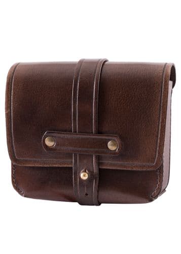 Small Leather Bag with Belt Loops