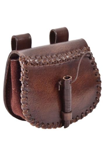 Small Leather Belt Bag - Brown