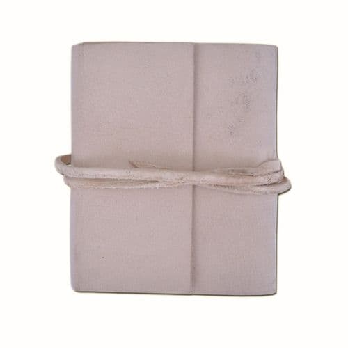 Small Plain Leather Bound Pocket Book 7 X 9cm